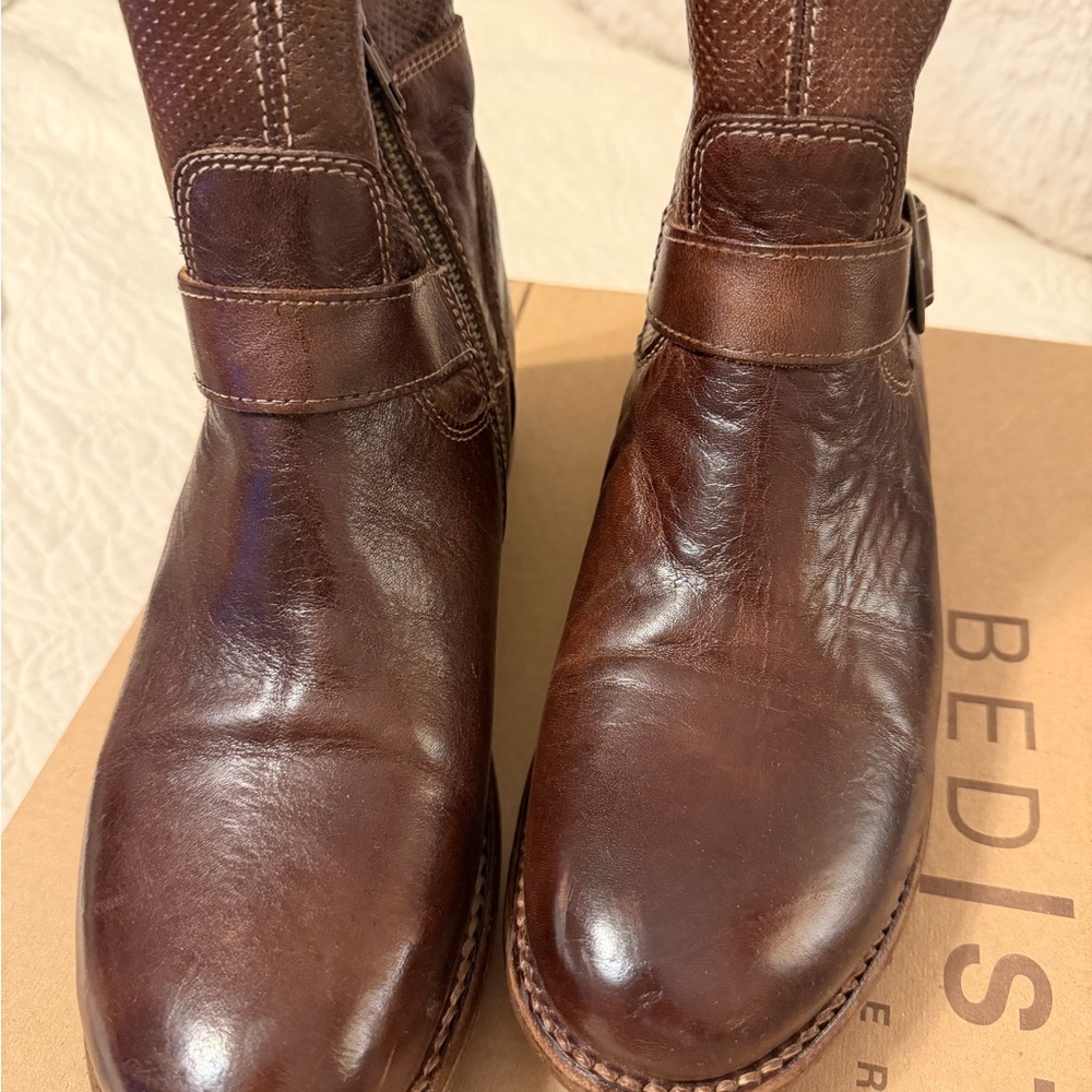 Bed Stu Rich Brown Leather Ankle Boots